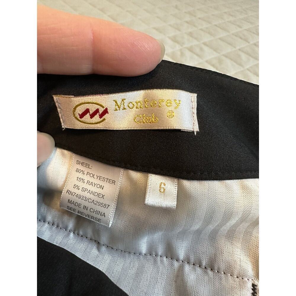 Monterey Club Classic Essentials Capri‎ Golf Pants Size 6 Black classy - Picture 9 of 14